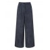 Women Vintage Corduroy High Waist Wide Leg Straight Zipper Pants With Pocket