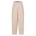 Women Cotton Solid Color Casual High Waist Pants With Pocket